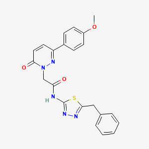 molecular formula C22H19N5O3S B11002326 N-[(2E)-5-benzyl-1,3,4-thiadiazol-2(3H)-ylidene]-2-[3-(4-methoxyphenyl)-6-oxopyridazin-1(6H)-yl]acetamide 