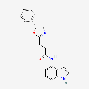 N-(1H-indol-4-yl)-3-(5-phenyl-1,3-oxazol-2-yl)propanamide