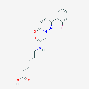 6-({[3-(2-fluorophenyl)-6-oxopyridazin-1(6H)-yl]acetyl}amino)hexanoic acid