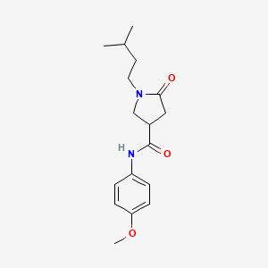 molecular formula C17H24N2O3 B11002372 N-(4-methoxyphenyl)-1-(3-methylbutyl)-5-oxopyrrolidine-3-carboxamide 