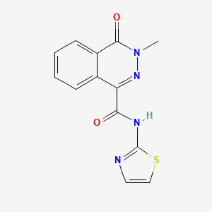 molecular formula C13H10N4O2S B11002423 3-methyl-4-oxo-N-(1,3-thiazol-2-yl)-3,4-dihydrophthalazine-1-carboxamide 