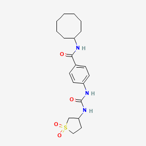 N-cyclooctyl-4-{[(1,1-dioxidotetrahydrothiophen-3-yl)carbamoyl]amino}benzamide