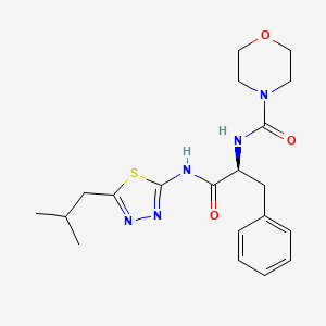 (E)-N-[5-(2-methylpropyl)-1,3,4-thiadiazol-2(3H)-ylidene]-Nalpha-(morpholin-4-ylcarbonyl)-L-phenylalaninamide