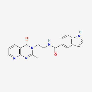 N-[2-(2-methyl-4-oxopyrido[2,3-d]pyrimidin-3(4H)-yl)ethyl]-1H-indole-5-carboxamide