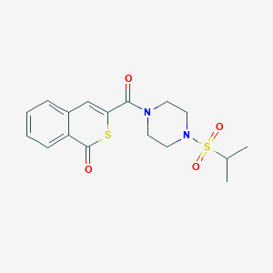 molecular formula C17H20N2O4S2 B11002465 3-{[4-(Isopropylsulfonyl)piperazino]carbonyl}-1H-isothiochromen-1-one 