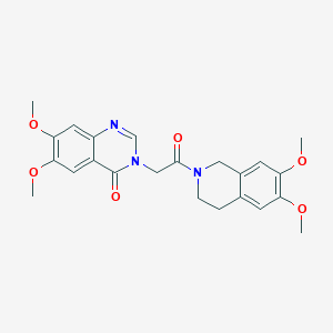 3-[2-(6,7-dimethoxy-3,4-dihydroisoquinolin-2(1H)-yl)-2-oxoethyl]-6,7-dimethoxyquinazolin-4(3H)-one