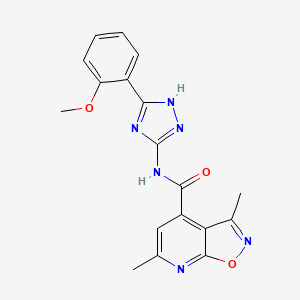 N-[3-(2-methoxyphenyl)-1H-1,2,4-triazol-5-yl]-3,6-dimethyl[1,2]oxazolo[5,4-b]pyridine-4-carboxamide