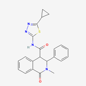 N-(5-cyclopropyl-1,3,4-thiadiazol-2-yl)-2-methyl-1-oxo-3-phenyl-1,2,3,4-tetrahydroisoquinoline-4-carboxamide