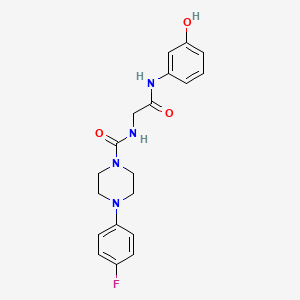 4-(4-fluorophenyl)-N-{2-[(3-hydroxyphenyl)amino]-2-oxoethyl}piperazine-1-carboxamide