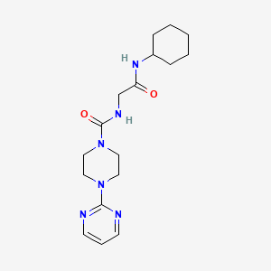 N-[2-(cyclohexylamino)-2-oxoethyl]-4-(pyrimidin-2-yl)piperazine-1-carboxamide