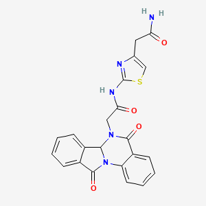 N-[4-(2-Amino-2-oxoethyl)-1,3-thiazol-2-YL]-2-[5,11-dioxo-6A,11-dihydroisoindolo[2,1-A]quinazolin-6(5H)-YL]acetamide