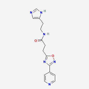 N-[2-(1H-imidazol-4-yl)ethyl]-3-[3-(pyridin-4-yl)-1,2,4-oxadiazol-5-yl]propanamide