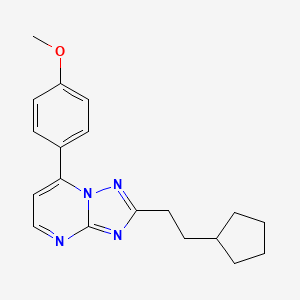 2-(2-Cyclopentylethyl)-7-(4-methoxyphenyl)[1,2,4]triazolo[1,5-a]pyrimidine