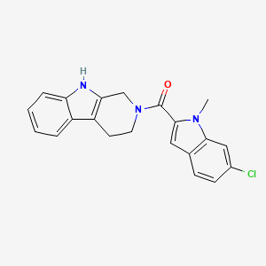 (6-chloro-1-methyl-1H-indol-2-yl)(1,3,4,9-tetrahydro-2H-beta-carbolin-2-yl)methanone