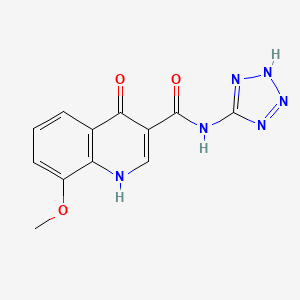 4-hydroxy-8-methoxy-N-(1H-tetrazol-5-yl)quinoline-3-carboxamide