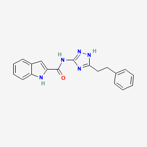 N-[5-(2-phenylethyl)-1H-1,2,4-triazol-3-yl]-1H-indole-2-carboxamide