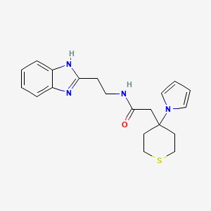 N-[2-(1H-benzimidazol-2-yl)ethyl]-2-[4-(1H-pyrrol-1-yl)tetrahydro-2H-thiopyran-4-yl]acetamide