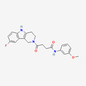 4-(8-fluoro-1,3,4,5-tetrahydro-2H-pyrido[4,3-b]indol-2-yl)-N-(3-methoxyphenyl)-4-oxobutanamide