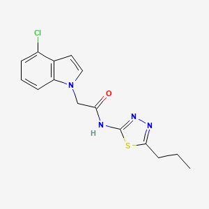 2-(4-chloro-1H-indol-1-yl)-N-(5-propyl-1,3,4-thiadiazol-2-yl)acetamide