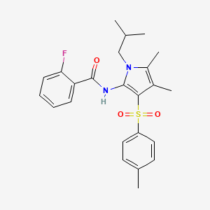 N-{4,5-dimethyl-3-[(4-methylphenyl)sulfonyl]-1-(2-methylpropyl)-1H-pyrrol-2-yl}-2-fluorobenzamide