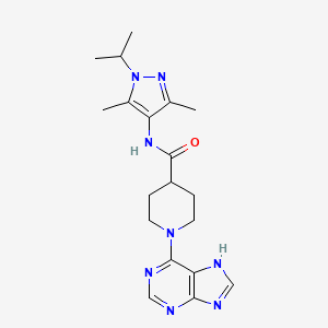 N-[3,5-dimethyl-1-(propan-2-yl)-1H-pyrazol-4-yl]-1-(9H-purin-6-yl)piperidine-4-carboxamide