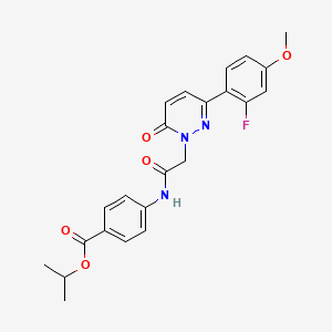 molecular formula C23H22FN3O5 B11002693 propan-2-yl 4-({[3-(2-fluoro-4-methoxyphenyl)-6-oxopyridazin-1(6H)-yl]acetyl}amino)benzoate 