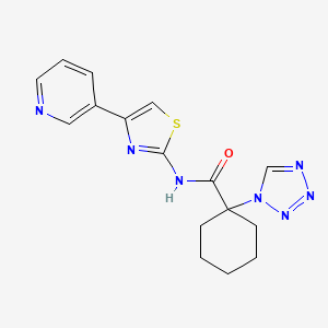 N-(4-(pyridin-3-yl)thiazol-2-yl)-1-(1H-tetrazol-1-yl)cyclohexanecarboxamide