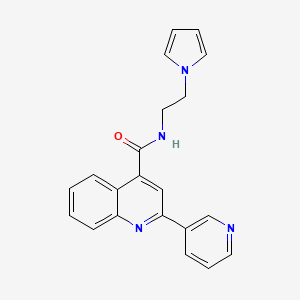 molecular formula C21H18N4O B11002722 2-(pyridin-3-yl)-N-[2-(1H-pyrrol-1-yl)ethyl]quinoline-4-carboxamide 