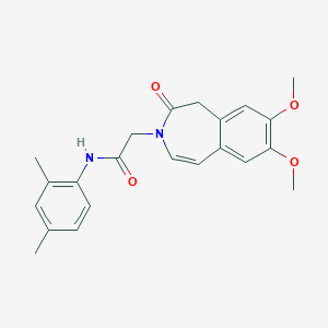 2-(7,8-dimethoxy-2-oxo-1,2-dihydro-3H-3-benzazepin-3-yl)-N-(2,4-dimethylphenyl)acetamide