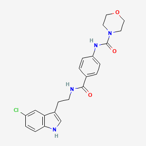 N-(4-{[2-(5-chloro-1H-indol-3-yl)ethyl]carbamoyl}phenyl)morpholine-4-carboxamide