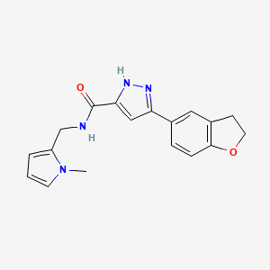 5-(2,3-dihydro-1-benzofuran-5-yl)-N-[(1-methyl-1H-pyrrol-2-yl)methyl]-1H-pyrazole-3-carboxamide