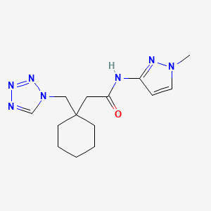 N-(1-methyl-1H-pyrazol-3-yl)-2-[1-(1H-tetrazol-1-ylmethyl)cyclohexyl]acetamide