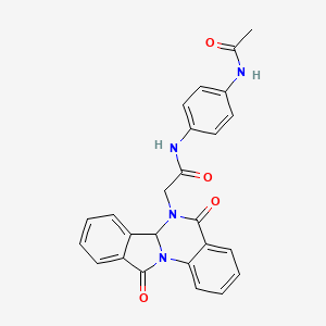 molecular formula C25H20N4O4 B11002798 N-[4-(acetylamino)phenyl]-2-(5,11-dioxo-6a,11-dihydroisoindolo[2,1-a]quinazolin-6(5H)-yl)acetamide 