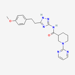 N-{3-[2-(4-methoxyphenyl)ethyl]-1H-1,2,4-triazol-5-yl}-1-(pyrimidin-2-yl)piperidine-3-carboxamide