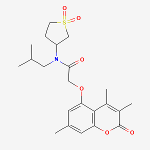 N-(1,1-dioxidotetrahydrothiophen-3-yl)-N-isobutyl-2-((3,4,7-trimethyl-2-oxo-2H-chromen-5-yl)oxy)acetamide