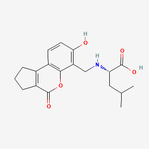 molecular formula C19H23NO5 B11002823 N-[(7-hydroxy-4-oxo-1,2,3,4-tetrahydrocyclopenta[c]chromen-6-yl)methyl]-L-leucine 