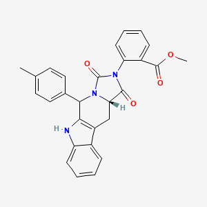 Methyl 2-[(11AS)-5-(4-methylphenyl)-1,3-dioxo-5,6,11,11A-tetrahydro-1H-imidazo[1,5-B]beta-carbolin-2(3H)-YL]benzoate