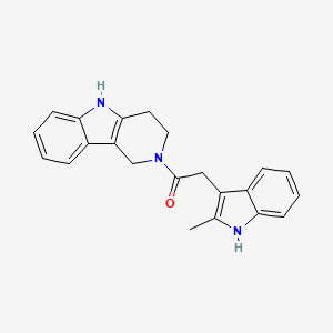 2-(2-methyl-1H-indol-3-yl)-1-(1,3,4,5-tetrahydro-2H-pyrido[4,3-b]indol-2-yl)ethanone