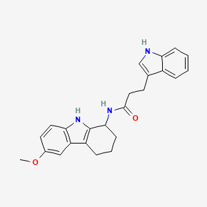 molecular formula C24H25N3O2 B11002879 3-(1H-indol-3-yl)-N-(6-methoxy-2,3,4,9-tetrahydro-1H-carbazol-1-yl)propanamide 