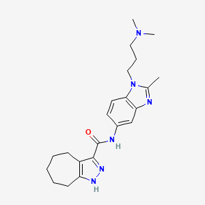 N-{1-[3-(dimethylamino)propyl]-2-methyl-1H-benzimidazol-5-yl}-2,4,5,6,7,8-hexahydrocyclohepta[c]pyrazole-3-carboxamide