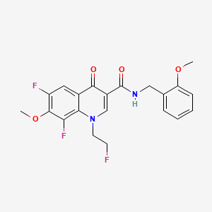 molecular formula C21H19F3N2O4 B11002897 6,8-difluoro-1-(2-fluoroethyl)-7-methoxy-N-(2-methoxybenzyl)-4-oxo-1,4-dihydroquinoline-3-carboxamide 