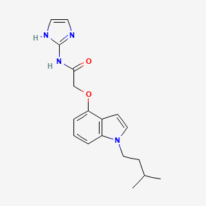 N-(1H-imidazol-2-yl)-2-{[1-(3-methylbutyl)-1H-indol-4-yl]oxy}acetamide