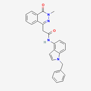 molecular formula C26H22N4O2 B11002903 N-(1-benzyl-1H-indol-4-yl)-2-(3-methyl-4-oxo-3,4-dihydrophthalazin-1-yl)acetamide 