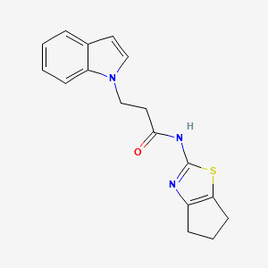 N-(5,6-dihydro-4H-cyclopenta[d][1,3]thiazol-2-yl)-3-(1H-indol-1-yl)propanamide