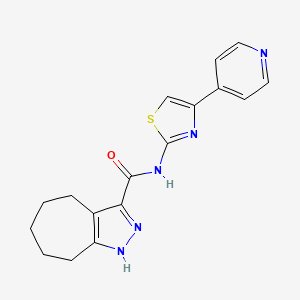 N-[4-(pyridin-4-yl)-1,3-thiazol-2-yl]-2,4,5,6,7,8-hexahydrocyclohepta[c]pyrazole-3-carboxamide