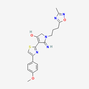 5-imino-4-[4-(4-methoxyphenyl)-1,3-thiazol-2-yl]-1-[3-(3-methyl-1,2,4-oxadiazol-5-yl)propyl]-2,5-dihydro-1H-pyrrol-3-ol