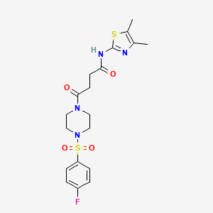 N-[(2E)-4,5-dimethyl-1,3-thiazol-2(3H)-ylidene]-4-{4-[(4-fluorophenyl)sulfonyl]piperazin-1-yl}-4-oxobutanamide