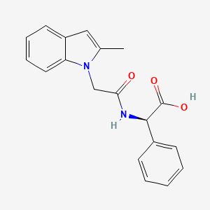 molecular formula C19H18N2O3 B11002962 (2R)-{[(2-methyl-1H-indol-1-yl)acetyl]amino}(phenyl)ethanoic acid 