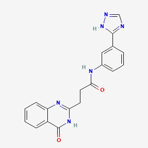 3-(4-hydroxyquinazolin-2-yl)-N-[3-(1H-1,2,4-triazol-3-yl)phenyl]propanamide