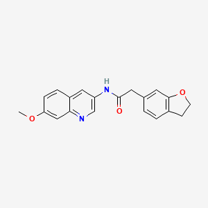 2-(2,3-dihydro-1-benzofuran-6-yl)-N-(7-methoxyquinolin-3-yl)acetamide